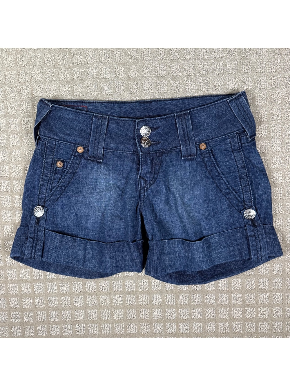 True Religion Women’s Denim Cuffed Shorts 26